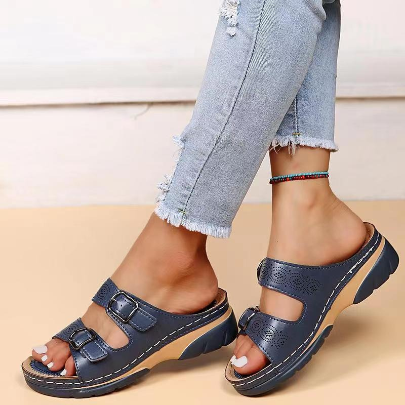 Kvinna Sommar Sandaler Med Dämpad Fotbädd EVA-Sula Och Slip-On Design