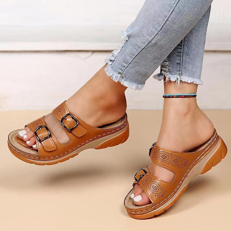 Kvinna Sommar Sandaler Med Dämpad Fotbädd EVA-Sula Och Slip-On Design