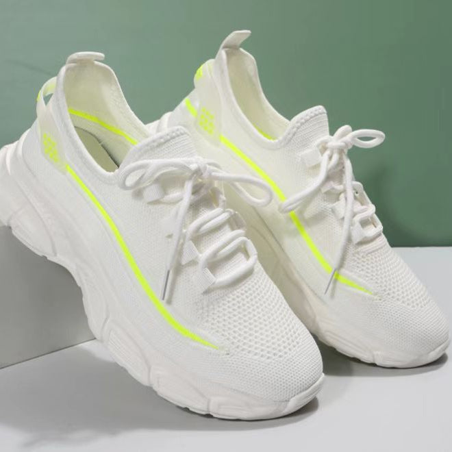 Dam Vårvandringsskor Flyknit Upper Cross Strap Gummisula Låg Klack
