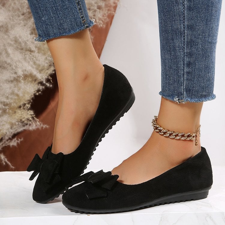Damloafers Med Rosettdetalj Och Gummisula | Vår Sommar Höst