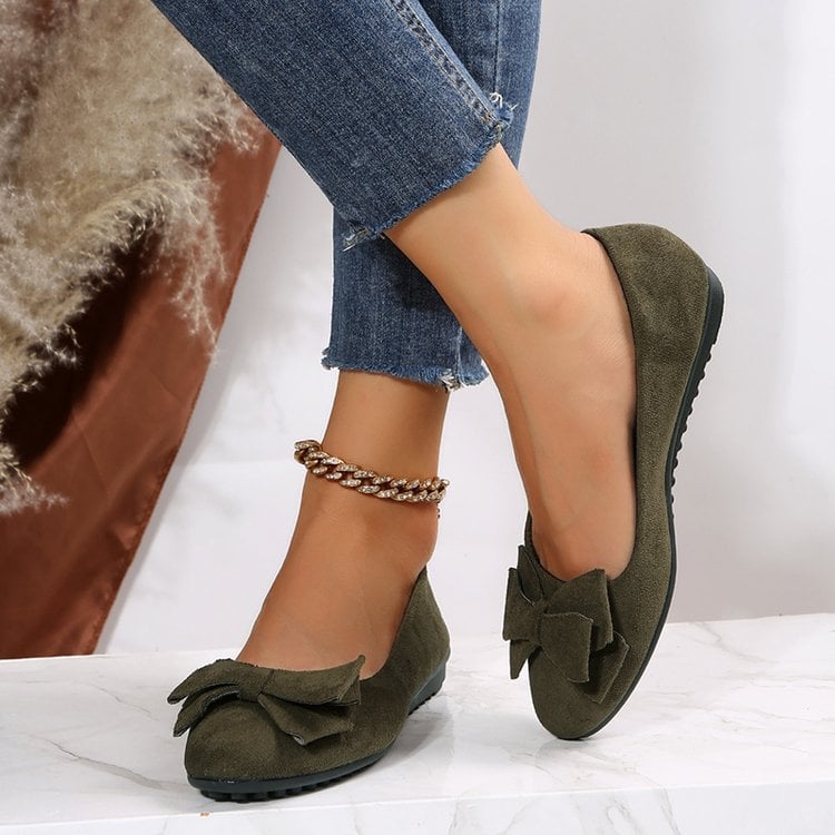 Damloafers Med Rosettdetalj Och Gummisula | Vår Sommar Höst