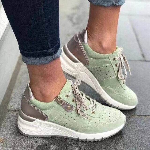 Dam Sommarsneakers Med Andningsbar Ovandel Och Halkfri Sula