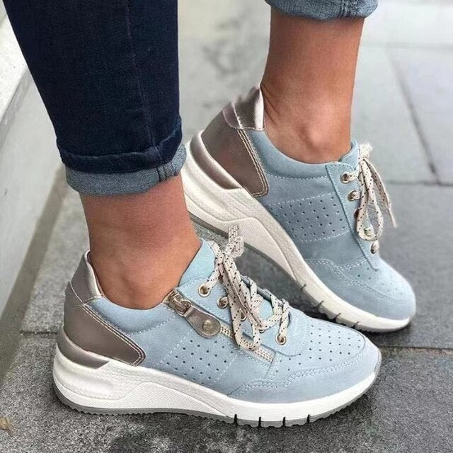 Dam Sommarsneakers Med Andningsbar Ovandel Och Halkfri Sula
