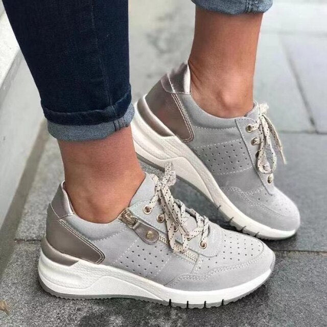 Dam Sommarsneakers Med Andningsbar Ovandel Och Halkfri Sula