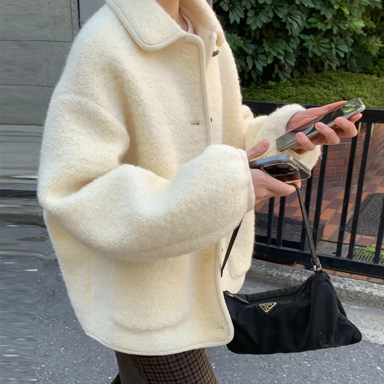 Damvinterjacka Med Mellanlång, Tjock, Isolerad, Långärmad, Enfärgad