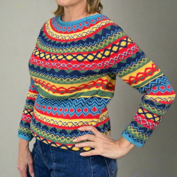 Damtröja Med Normal Passform, Mjuk Stickad, Långärmad