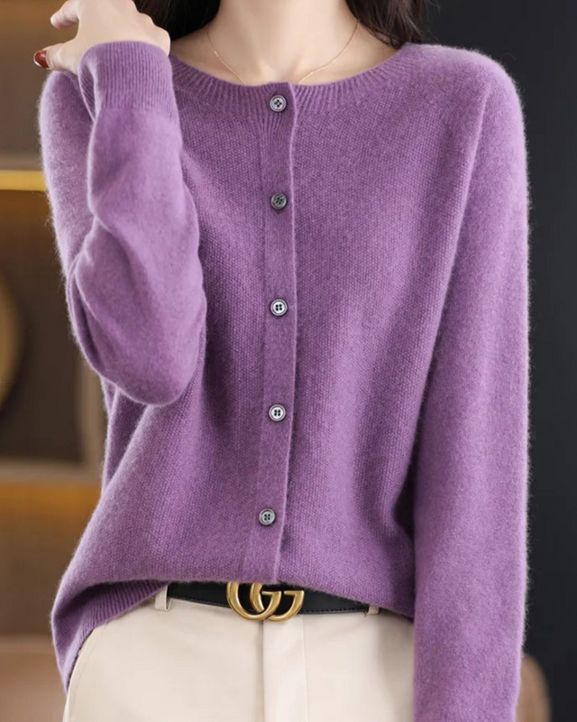 Höstkofta För Kvinnor Med O-Ringning, Långärmad, Mjuk Stickning, Lätt Lager