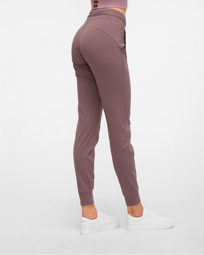 Yogabyxor För Kvinnor Med Hög Midja, Full Längd Och Lätt Stretchtyg