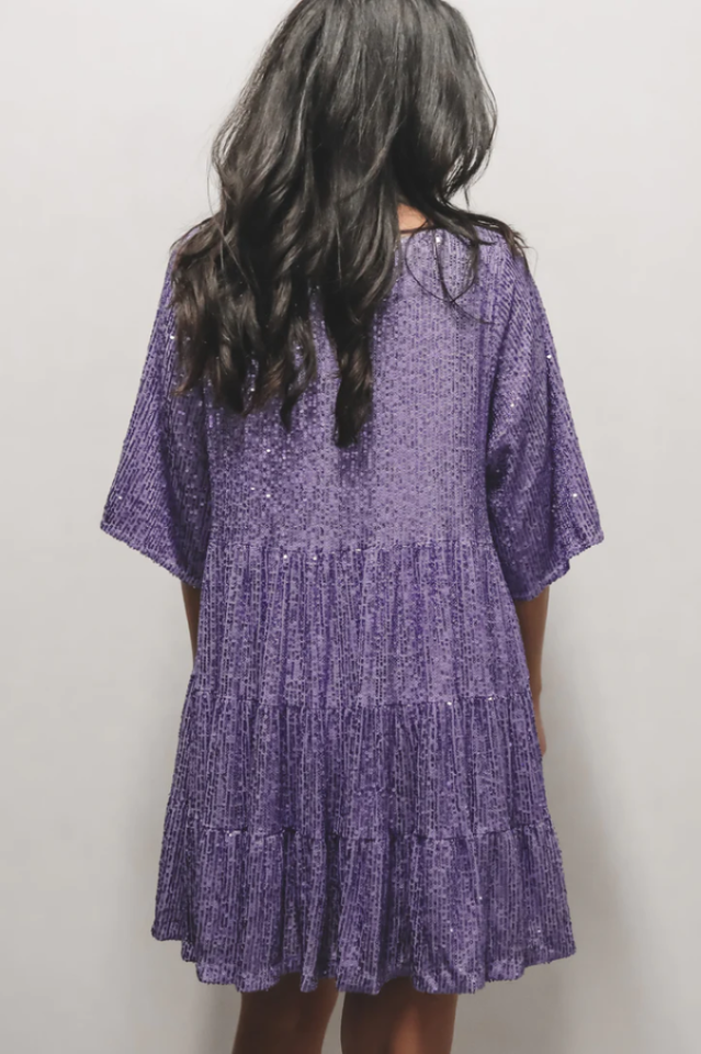 Sommarklänning I Minimodell Med Babydoll-Passform Och Paljettdekoration För Kvinnor