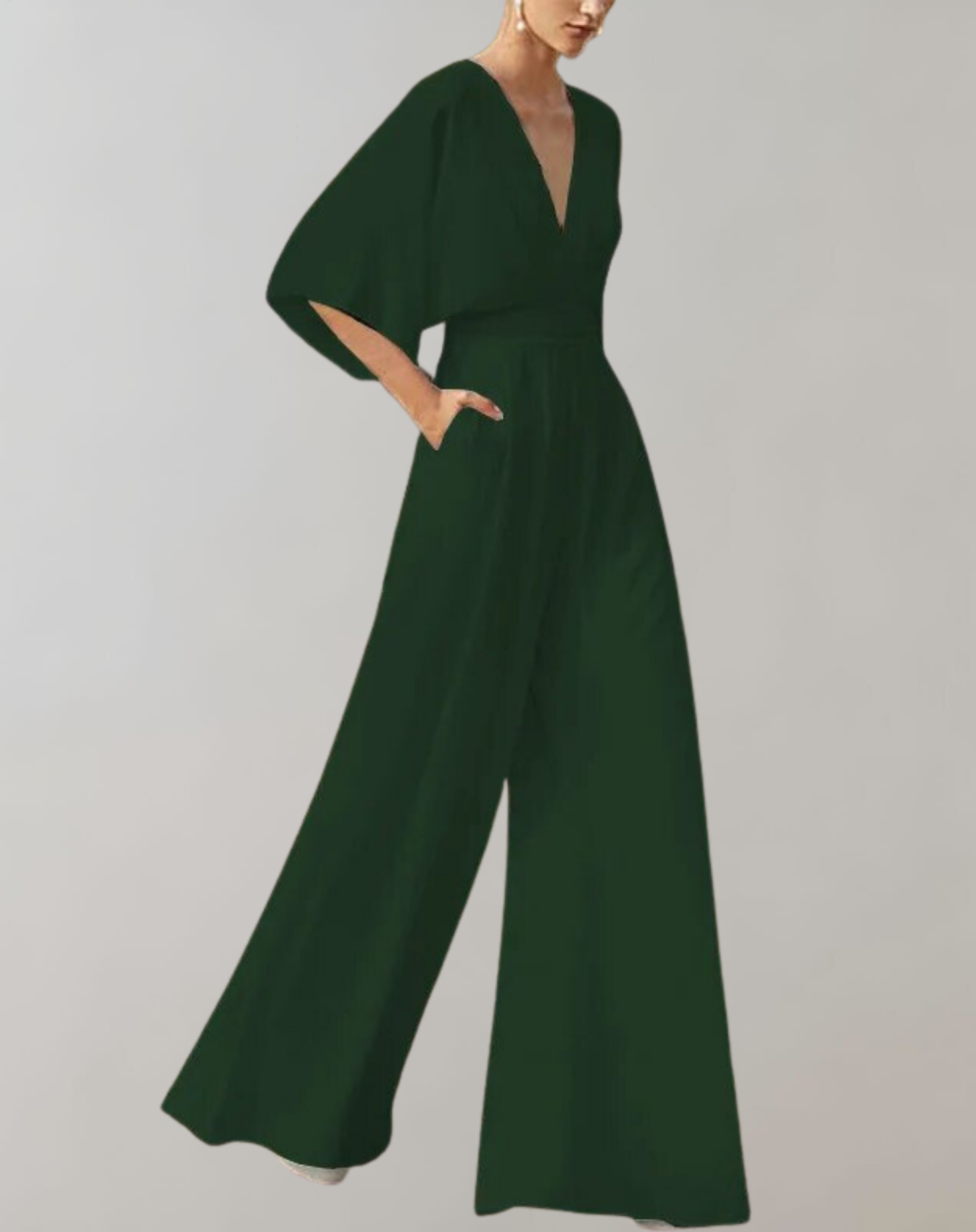 Dam Jumpsuit med Vida Ben och Markerad Midja för Särskilda Tillfällen