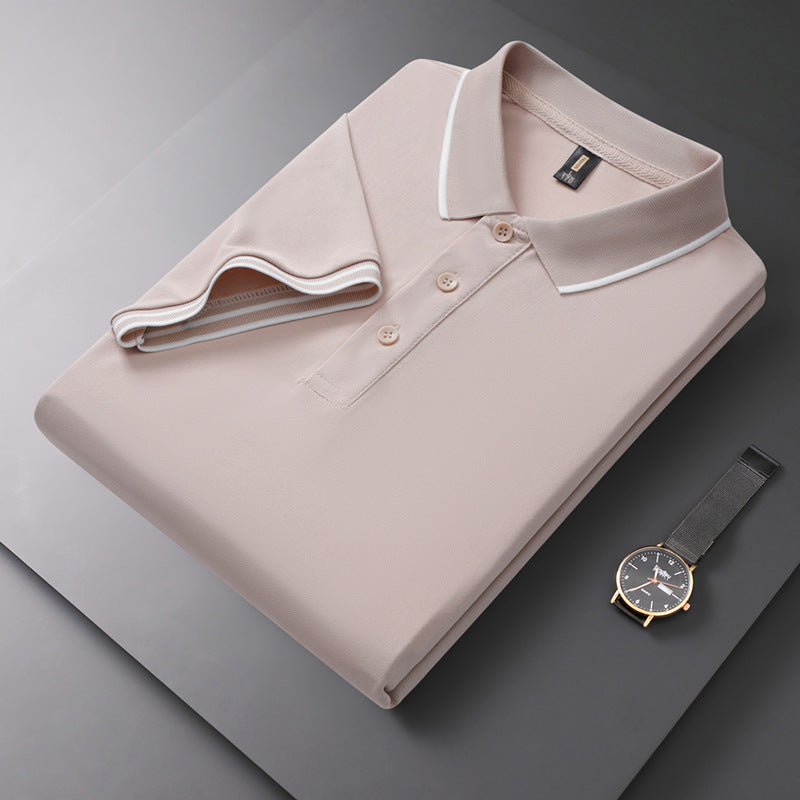 Herrpikétröja Kortärmad För Sommar Med Kavajkrage