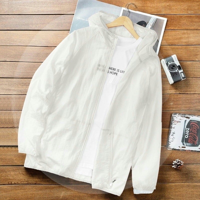 Lätt Sommarjacka Med Lång äRm Och Dragkedja Fram, Herrmodell