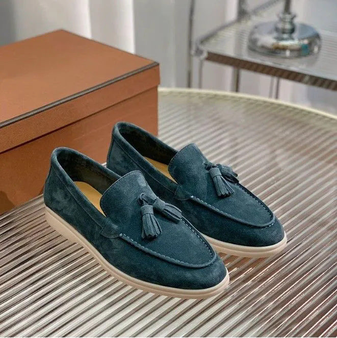 Herrskor Med Höga Sneakers, Rund Tå, Gummisula Och Höstsömmar