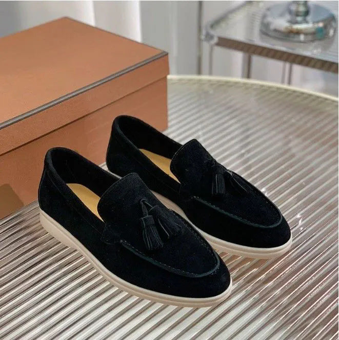 Herrskor Med Höga Sneakers, Rund Tå, Gummisula Och Höstsömmar