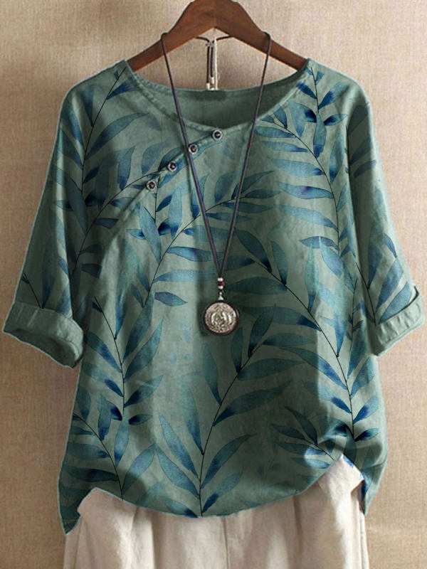 Dam T-Shirt Med Tryck, Rund Hals, Medellång, Kort äRm, Plusstorlek