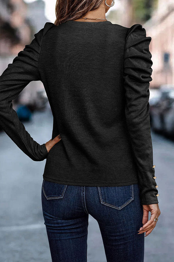 Långärmad Topp För Kvinnor Med Virkad Spetslappsdesign