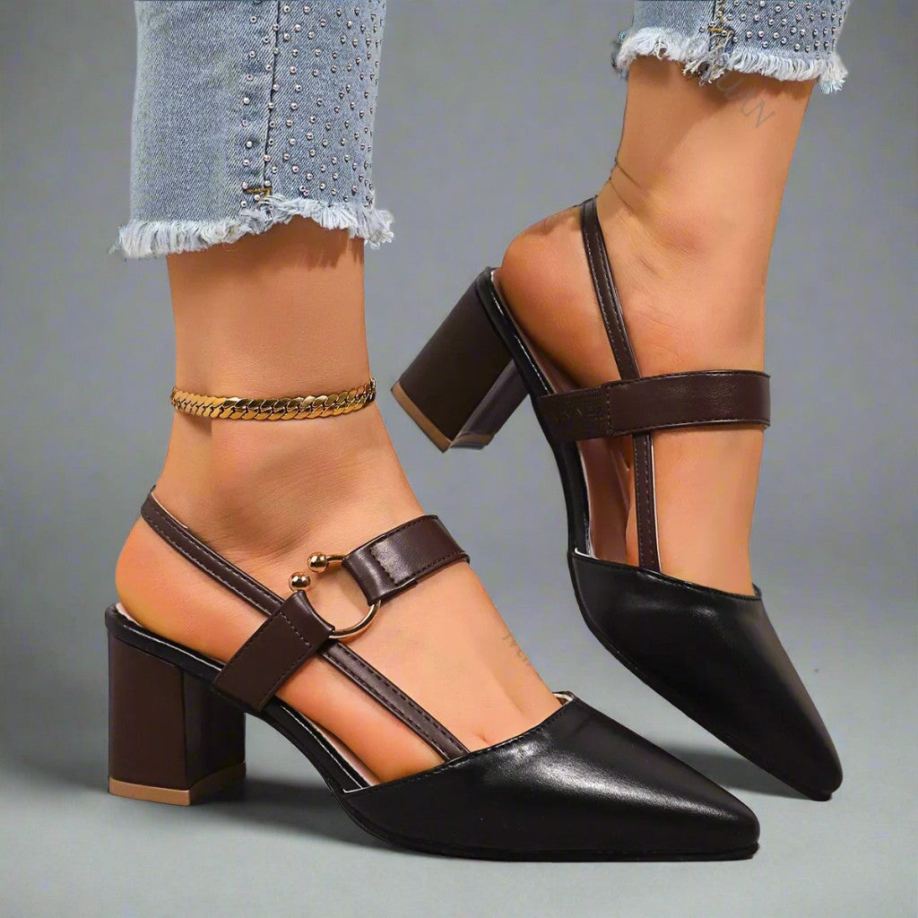 Kvinnors Slingback Blockklackskor med Bågstödsfunktion