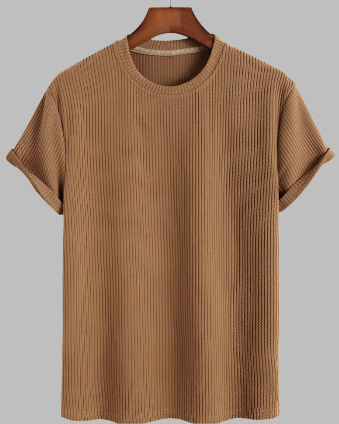 Herr-T-Shirt Med Rund Hals Och Korta äRmar, Lätt Och Andningsbar