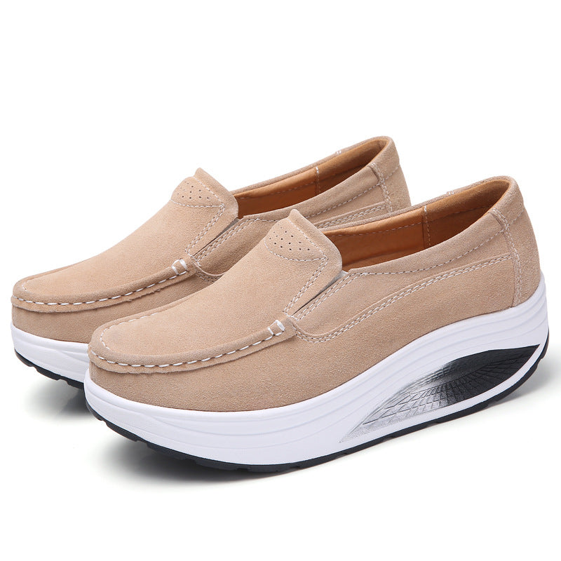 Damskor Med Plattformsspänne Och Slip-On-Motiv