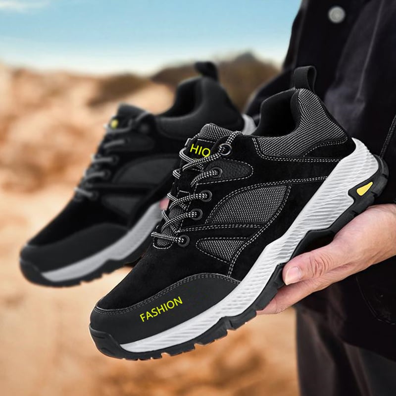 Herrsneakers Med Snörning, Låg Topp Och Platt Sula