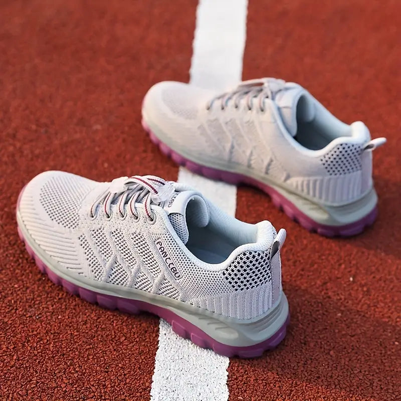 Damsneakers Andningsbara mesh Vadderade sulor Valvstöd