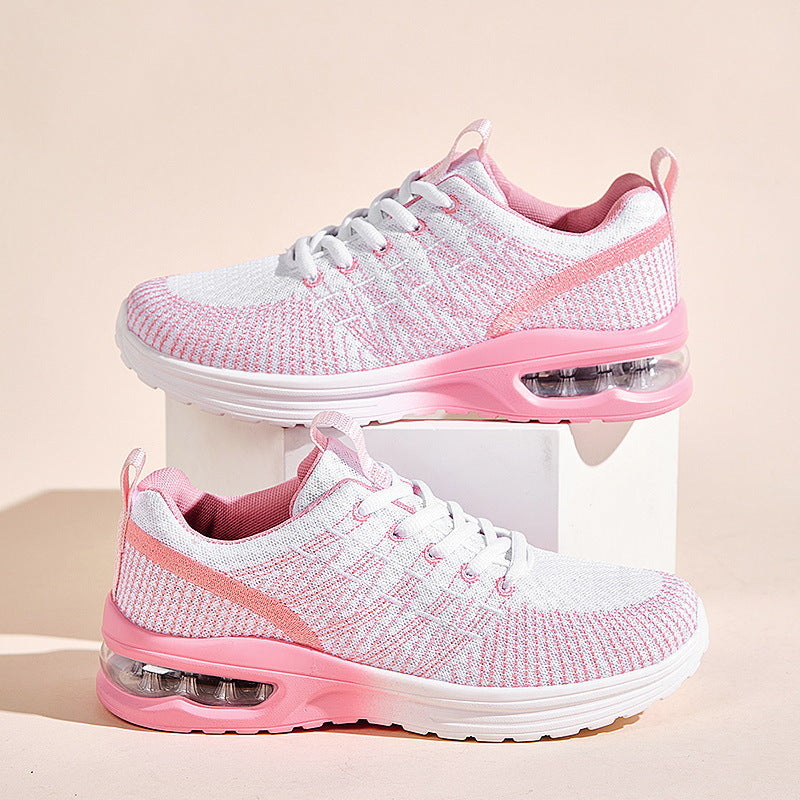 Damlöparskor Med Ventilerande Mesh, Platt Klack, Rund Tå