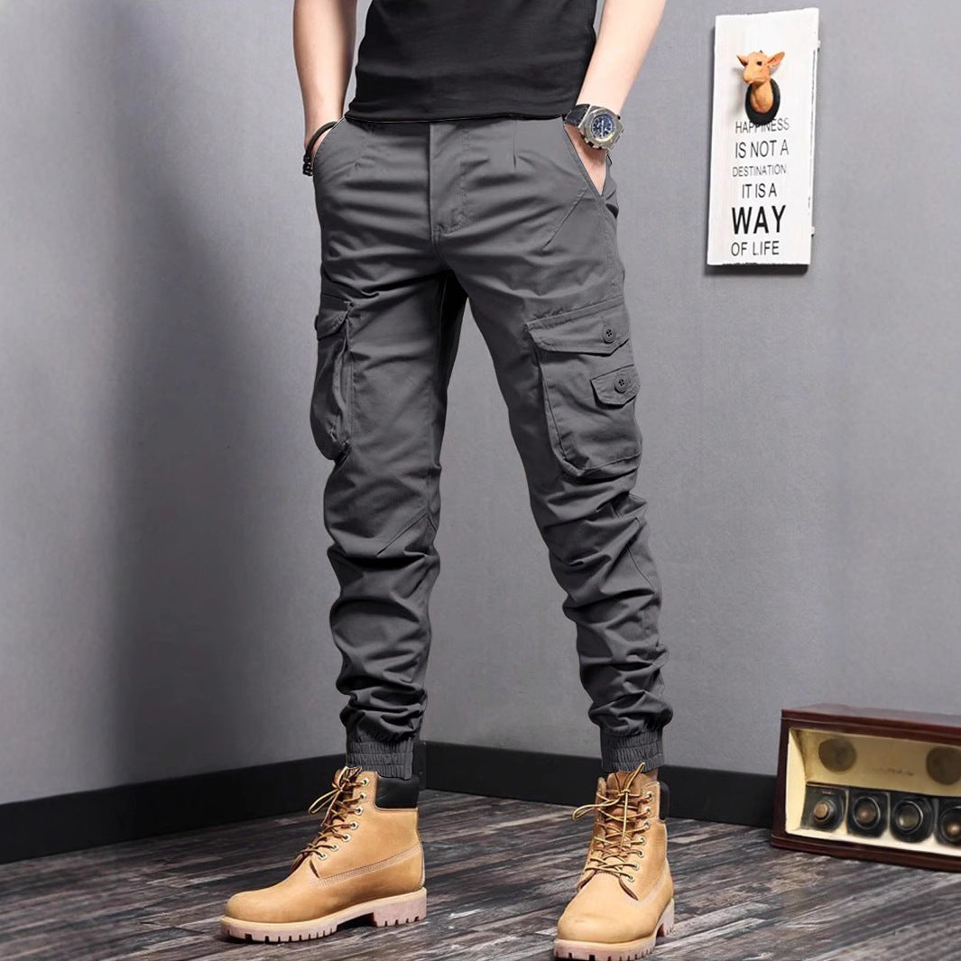 Herr Raka Dragsko Arbetsbyxor Multi Pocket Design