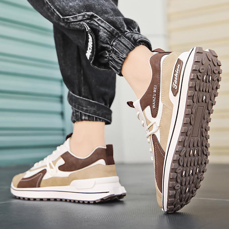 Herr Vårsneakers Rund Tå Mellanhäl Mesh Design