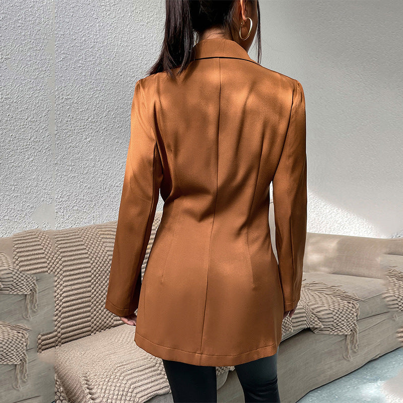 Damkofta Med Slim Fit, Slag Och Färgblocksdesign