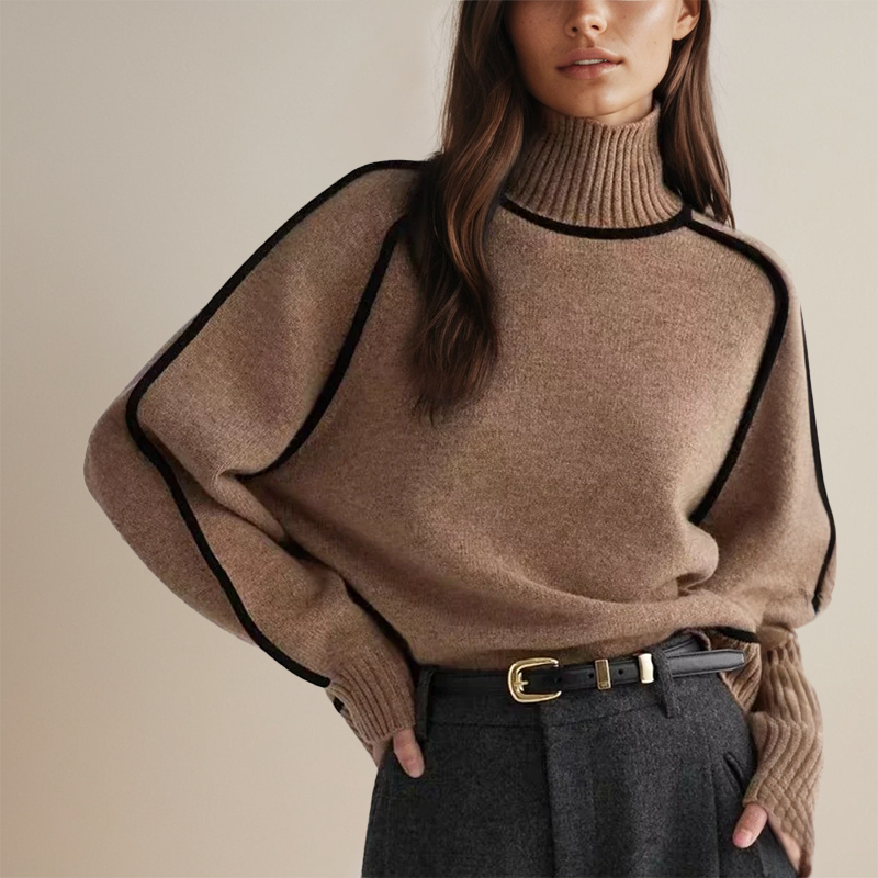 Randig Polotröja För Kvinnor, Slim Fit