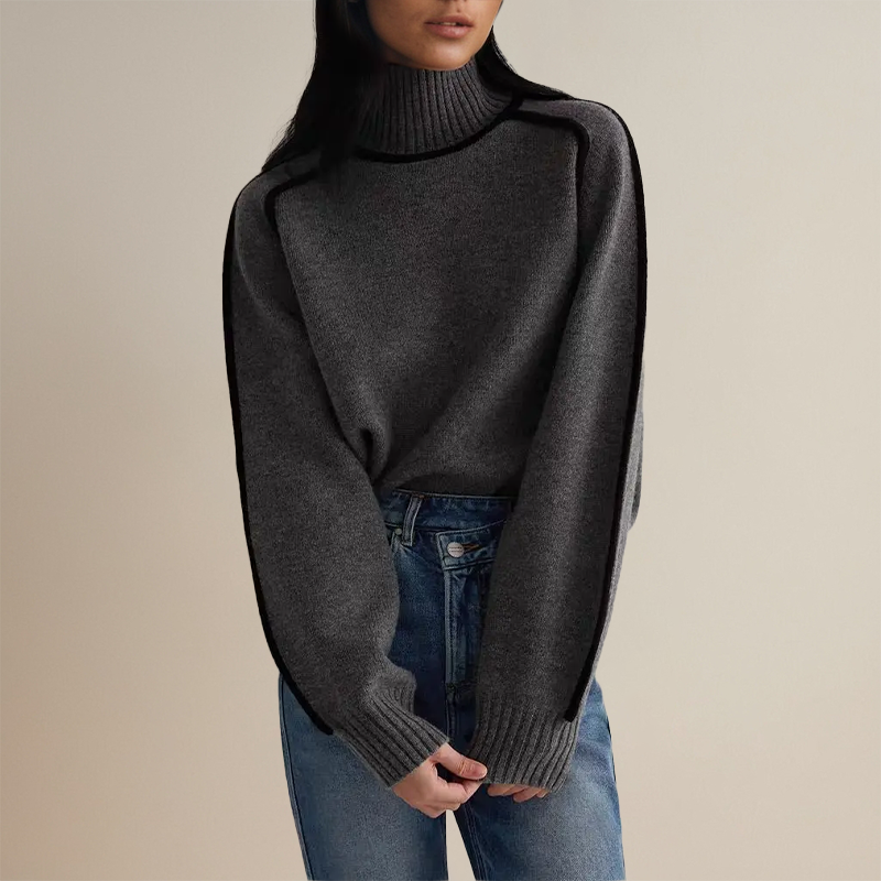 Randig Polotröja För Kvinnor, Slim Fit
