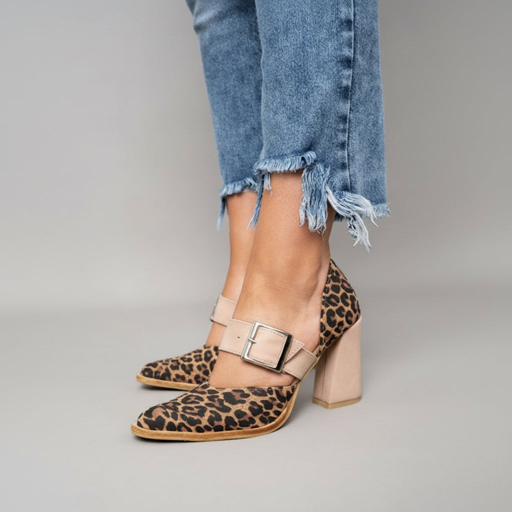 Dam Högklackade Pumps Spetsig Tå Slip On Gummisula