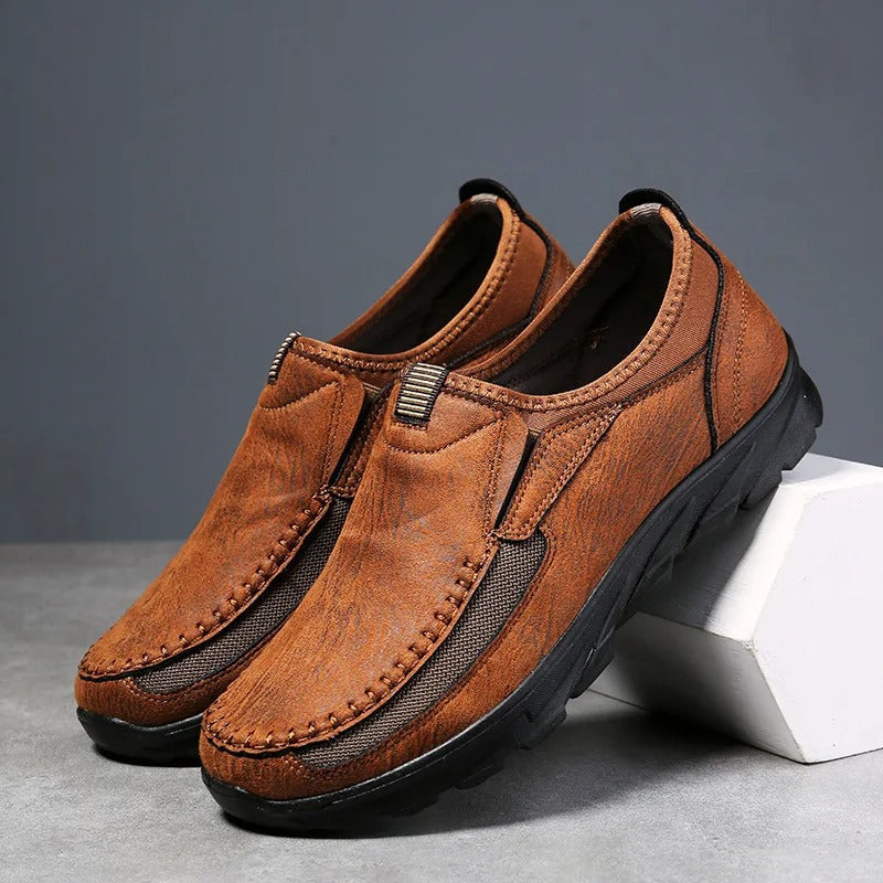 Andningsbara Slip-On Loafers För Män Med Vadderad Innersula