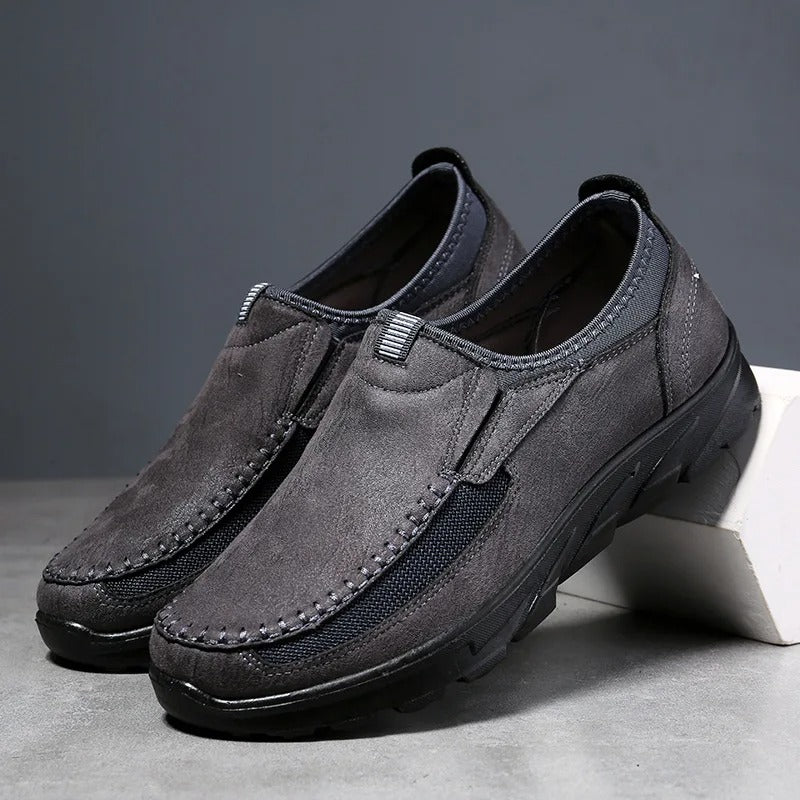 Andningsbara Slip-On Loafers För Män Med Vadderad Innersula