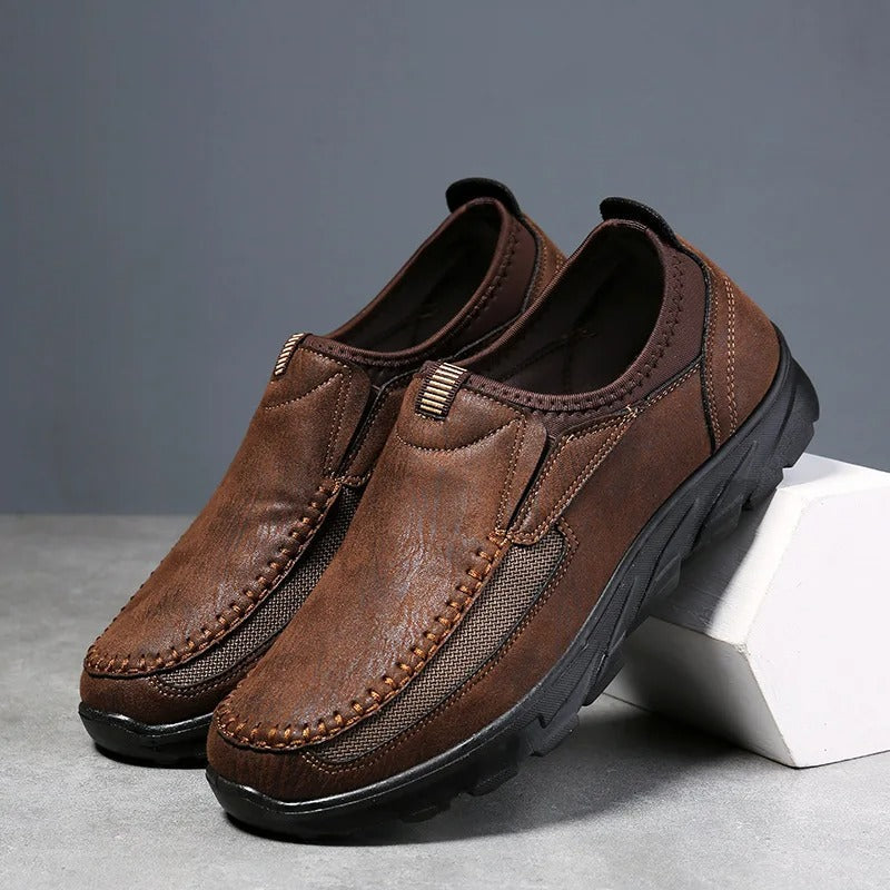 Andningsbara Slip-On Loafers För Män Med Vadderad Innersula
