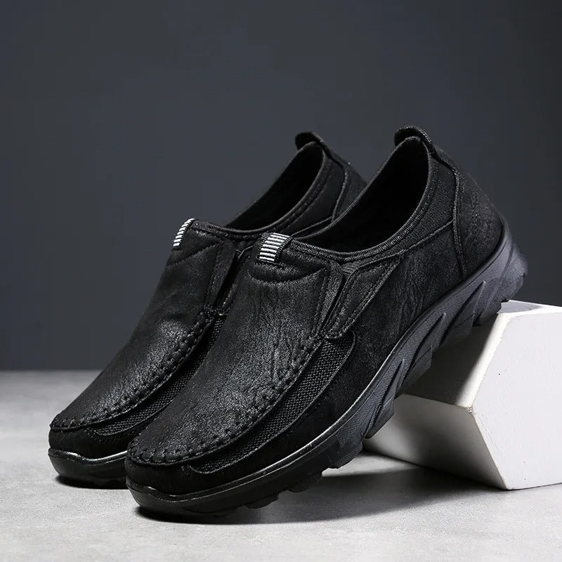 Andningsbara Slip-On Loafers För Män Med Vadderad Innersula