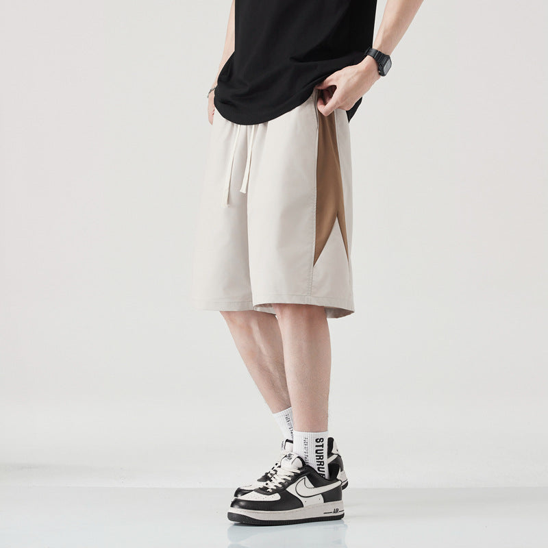 Herr Sommarsportshorts Lätta Lös Passform Rak Skärning Mikroelastisk