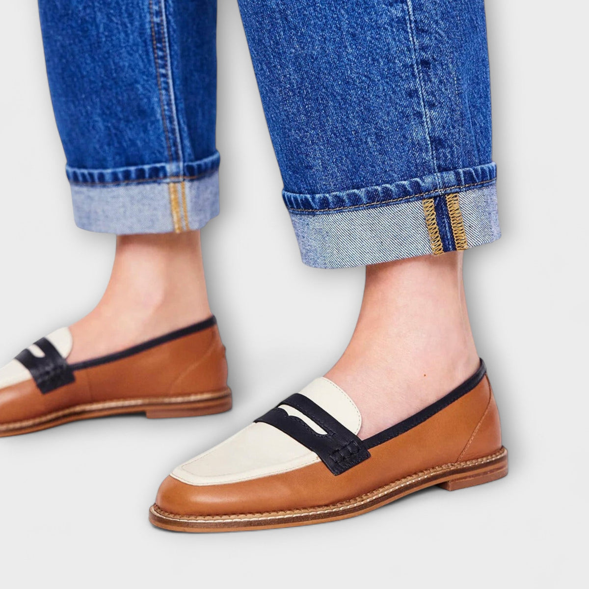 Damloafers Bruna Rund Tå Låg Klack