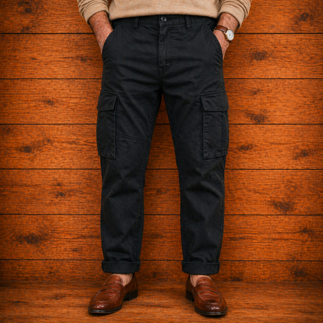 Herr Slim Cargo Byxor Flerfickorsdesign Normal Passform