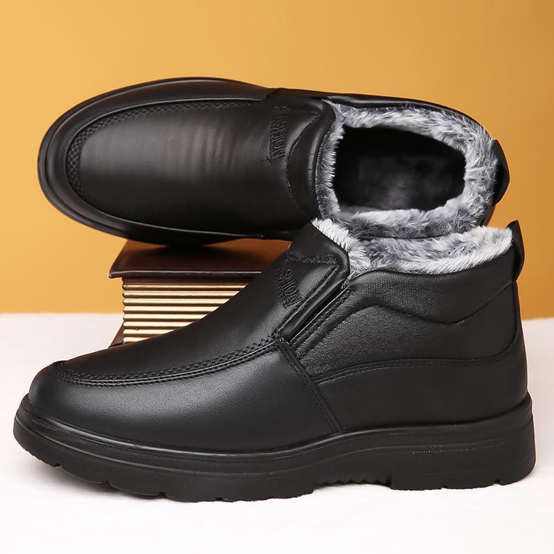 Herr Vinter Slip-On Skor Fleecefoder Halkfri Platt Klack