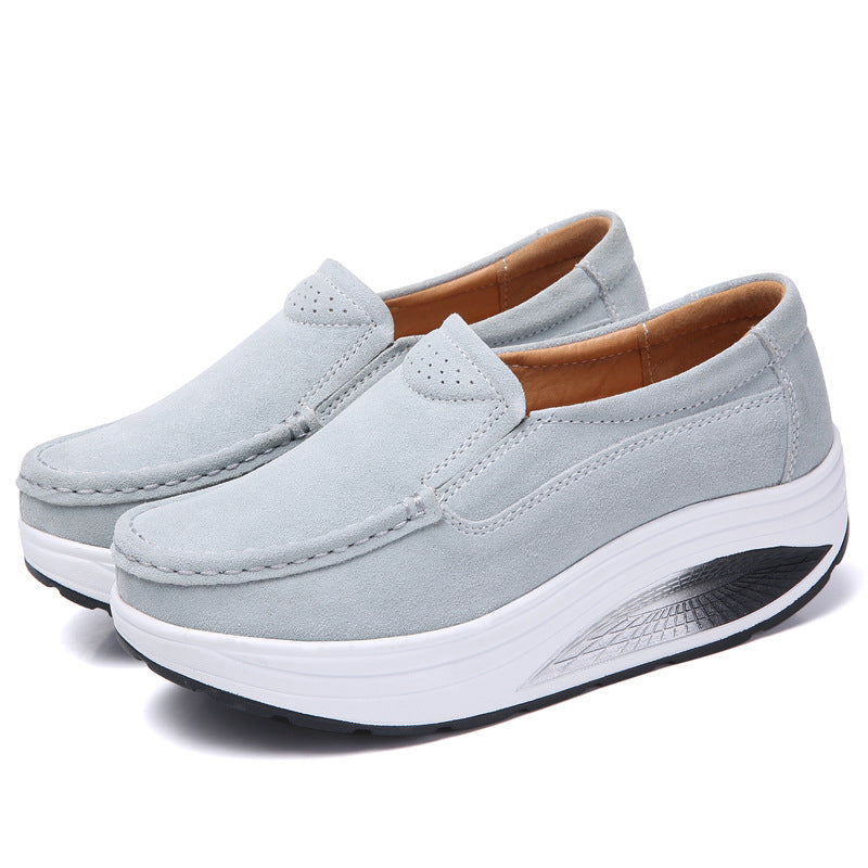 Damskor Med Plattformsspänne Och Slip-On-Motiv