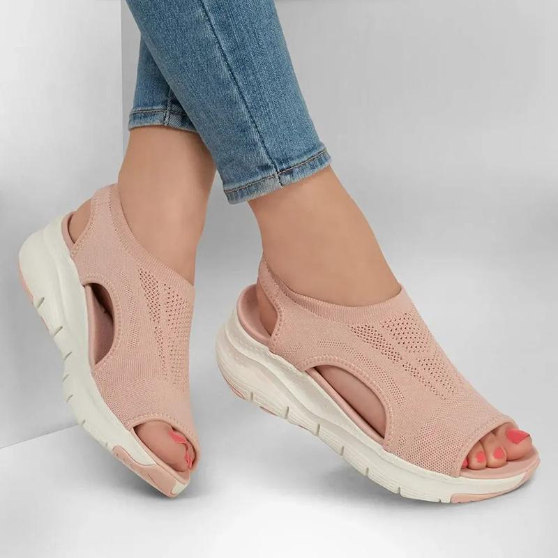 Kvinnors Sommarsandaler Slip-on med Bågstöd och Formad Fotbädd