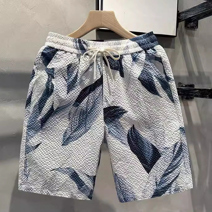 Herr Strandbyxor Rak Passform Randig Strykfri Lös Design