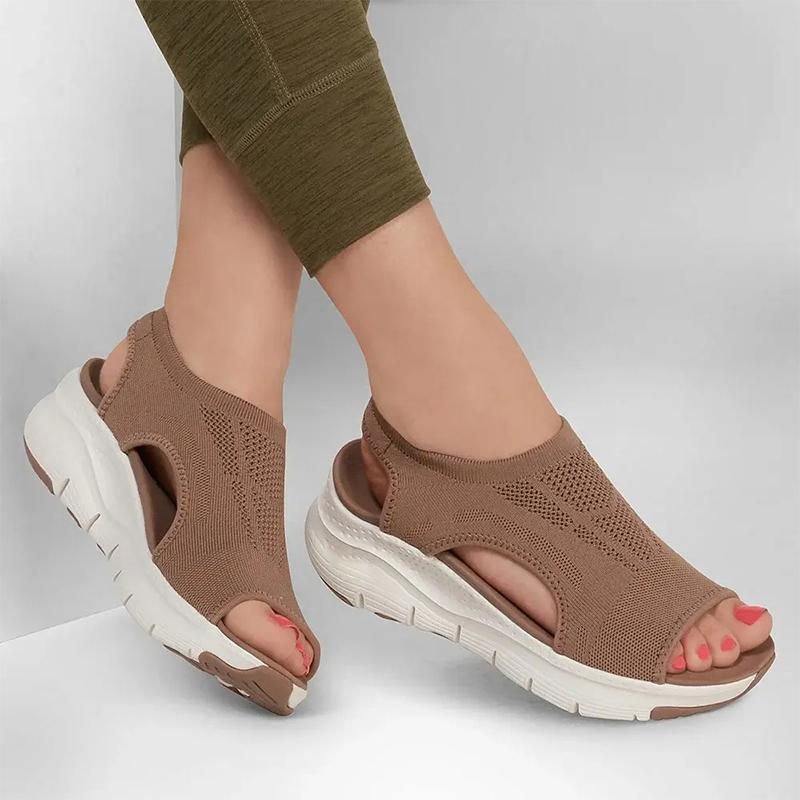 Kvinnors Sommarsandaler Slip-on med Bågstöd och Formad Fotbädd
