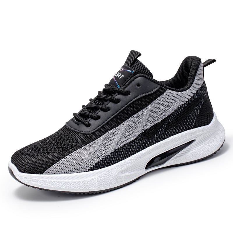 Herr Löparsneakers Med Snörning, Låg Design Och Rund Tå