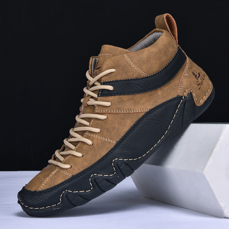 Herr Sneakers Med Vågformad Sula Och Kontrasterande Paneler
