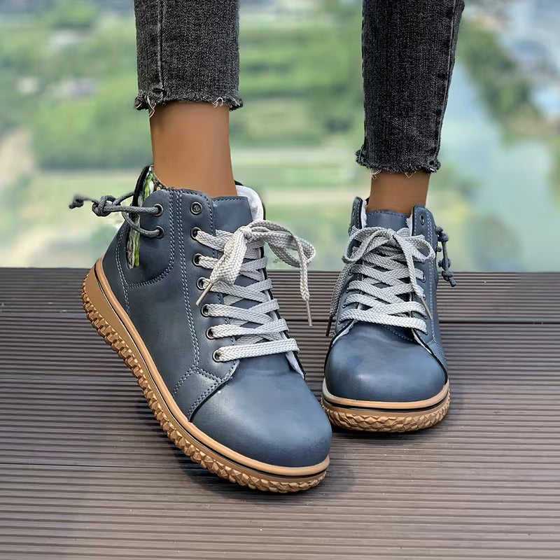 Platta Snörskor För Kvinnor Ger Stöd