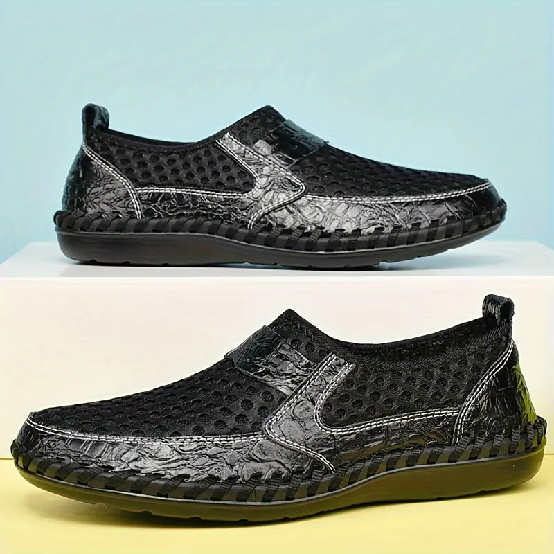 Herr Slip On Skor Mesh Ovandel Bred Passform Halkfri Kudde Sula