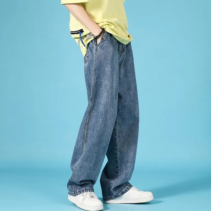 Herr Raka Jeans Med Lös Passform Hip Hop Cargobyxor Med Dragkedja