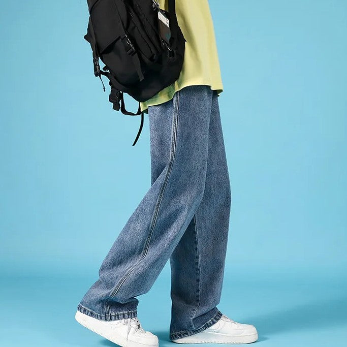 Herr Raka Jeans Med Lös Passform Hip Hop Cargobyxor Med Dragkedja